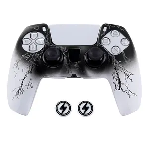 Silicone Protective Case Cover For Playstation 5 Controller Skin Gamepad Games Accessories For PS5 Control with Joystick Caps Game Console Accessories
