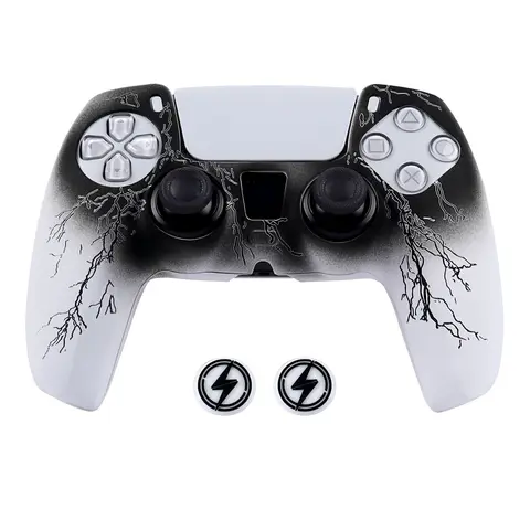 Silicone Protective Case Cover For Playstation 5 Controller Skin Gamepad Games Accessories For PS5 Control with Joystick Caps Gaming Console Accessories Game Console Accessories