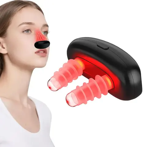 Nasal Irrigation Light LED Nasal Device, Red Light Therapy, Relieves Sinus Discomfort and Dry Nose, Portable Lightweight USB Rechargeable Lamp, Dry Nose Treatment, Nasal Irrigator