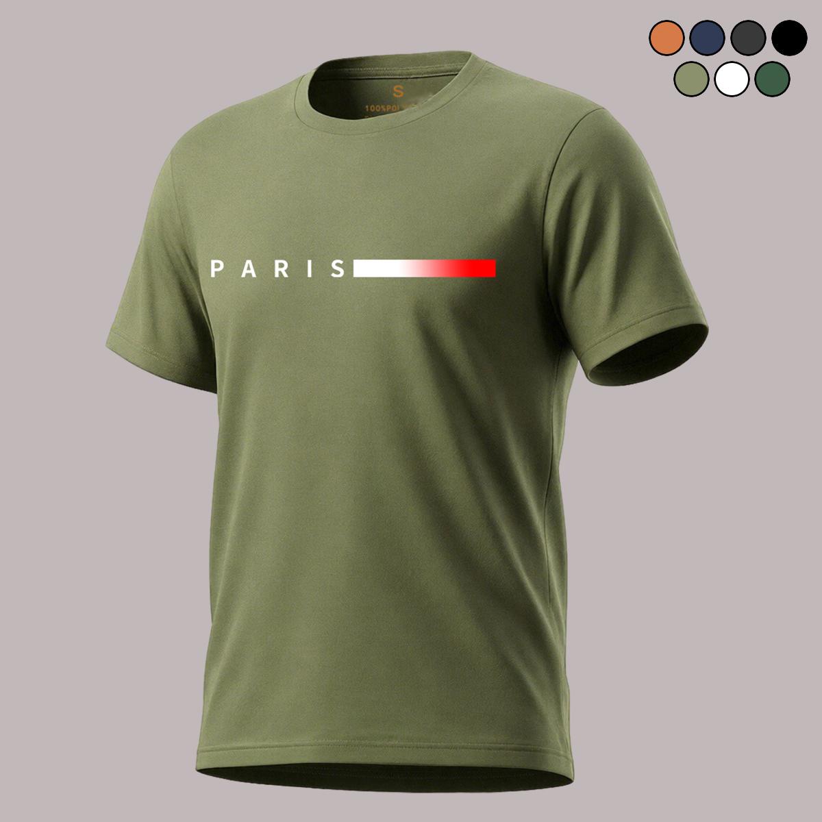 Men’s breathable casual T-shirt — an ideal choice for outdoor leisure wear; crew neck, short sleeves, machine washable, comfortable all year round, perfect for everyday outfits | Crew-neck T-shirt, all-season casual style, a perfect match for everyday out