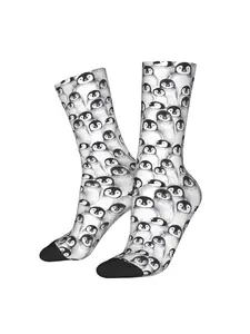 1pc Penguin Pattern Men's Novelty Casual Daily Socks Crew Sock Pattern Prints