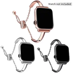 Fashionable Watch Band (Band Only), 1 Count Stainless Steel Watch Band, Smartwatch Strap for Women & Men, Compatible with Apple Watch Series 10/9/8/7/6/5/4/3 SE 40/41/44/45/38/42mm