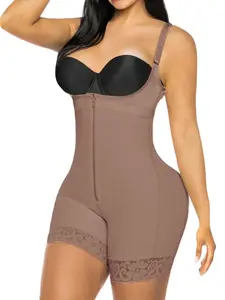 Luxe Curve Colombianas Shapewear Full Body, High Waisted Shapewear for Women, Fajas, Butt Lifting And Tummy Control Bodysuit, Open Crotch Closure, Breathable, Adjustable Zipper Jumpsuit, Suitable For Daily Wear Or Party