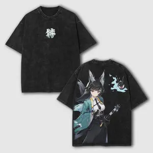 Miyabi Zenless Zone Zero, zzz Merch Vintage Washed Tee Retro  T-Shirts Inspired by Iconic Factions and Heroes, Premium Heavy Cotton, Perfect for Wargame Fans, Sci-Fi Lovers