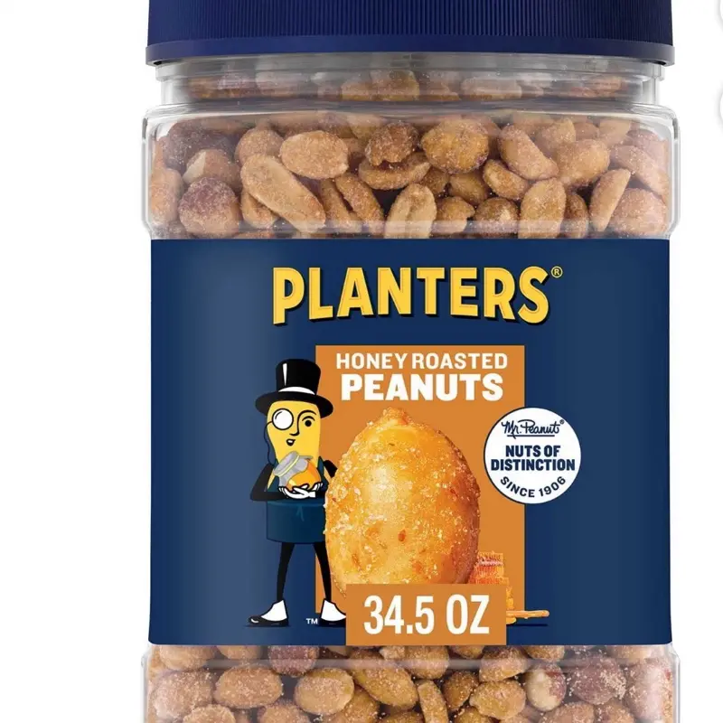 Honey Roasted Peanuts 34.5 oz Nuts of Distinction Since 1890 Snack Food