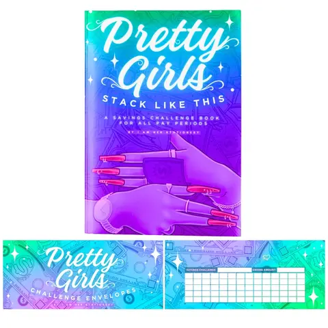 Pretty Girls Savings Book and Envelopes