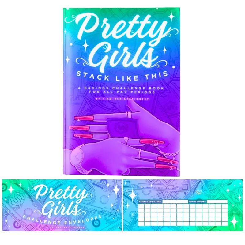Pretty Girls Savings Book and Envelopes