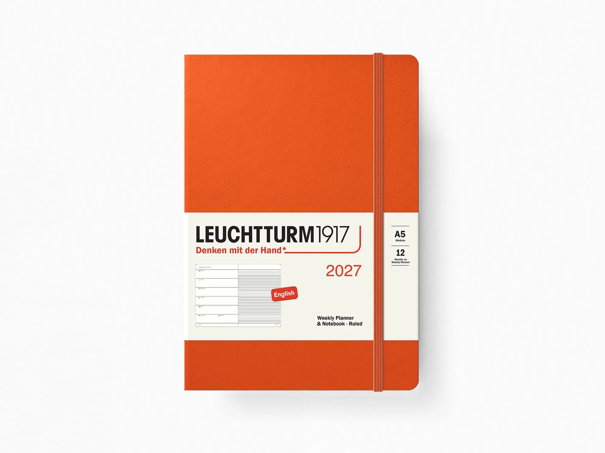 2027 Leuchtturm 1917 Weekly Planner & Notebook - PUMPKIN