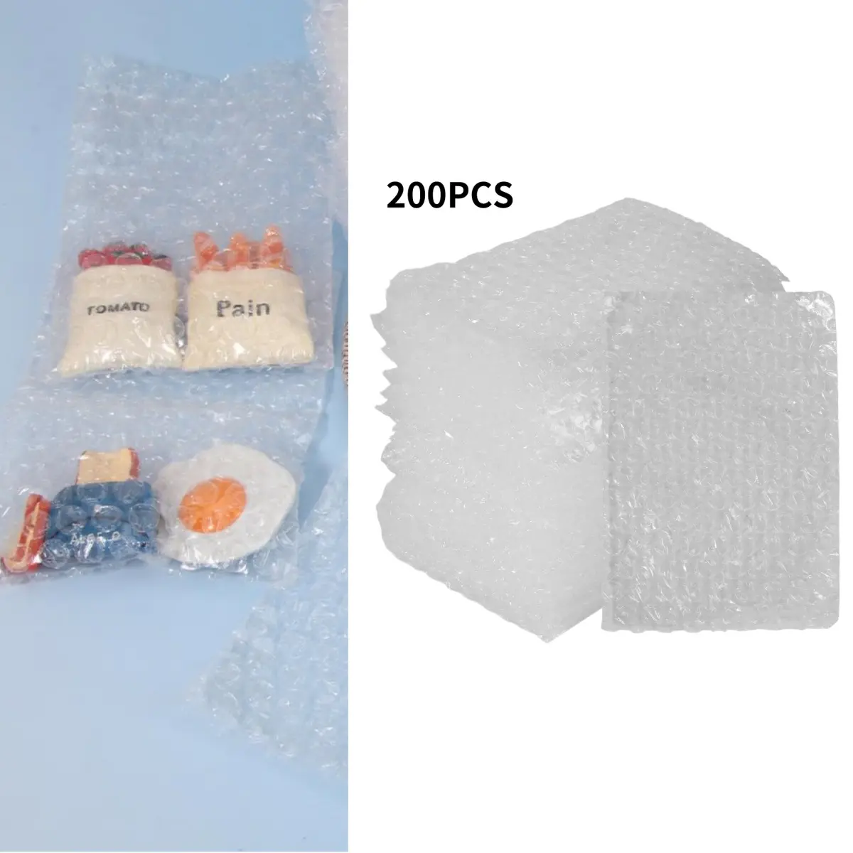 Clear Bubble Pouches Bags 4x6 Inch, 200 PCS Protective Bubble Pouch, Double Walled Flush Cut Thickening Shockproof Foam Wrap Bags for Cushioning, Packing, Shipping, Moving and Storage