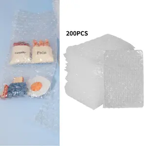Clear Bubble Pouches Bags 4x6 Inch, 200 PCS Protective Bubble Pouch, Double Walled Flush Cut Thickening Shockproof Foam Wrap Bags for Cushioning, Packing, Shipping, Moving and Storage