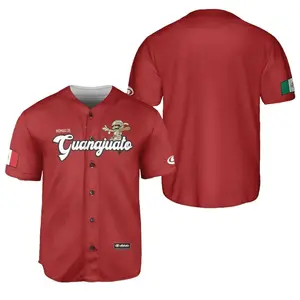 (RED) Momias De Guanajuato Baseball Jersey, Mexico Jersey for Men Women Youth And Kids, All-Over Print Baseball Jersey, Mexico Baseball Shirt, Hiphop Jersey