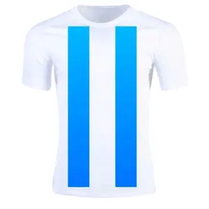 White and blue striped  Jersey 2026 – Breathable Quick Dry Football Shirt, Style Fan Edition S-3XL