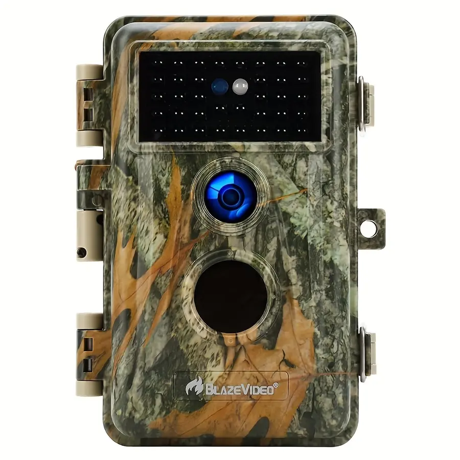 BLAZEVIDEO Game & Trail Camera 64MP 1296P MP4 Video No Glow Night Vision Motion Activated IP66 Waterproof 0.3 Trigger Speed for Hunting Wildlife & Home Surveillance