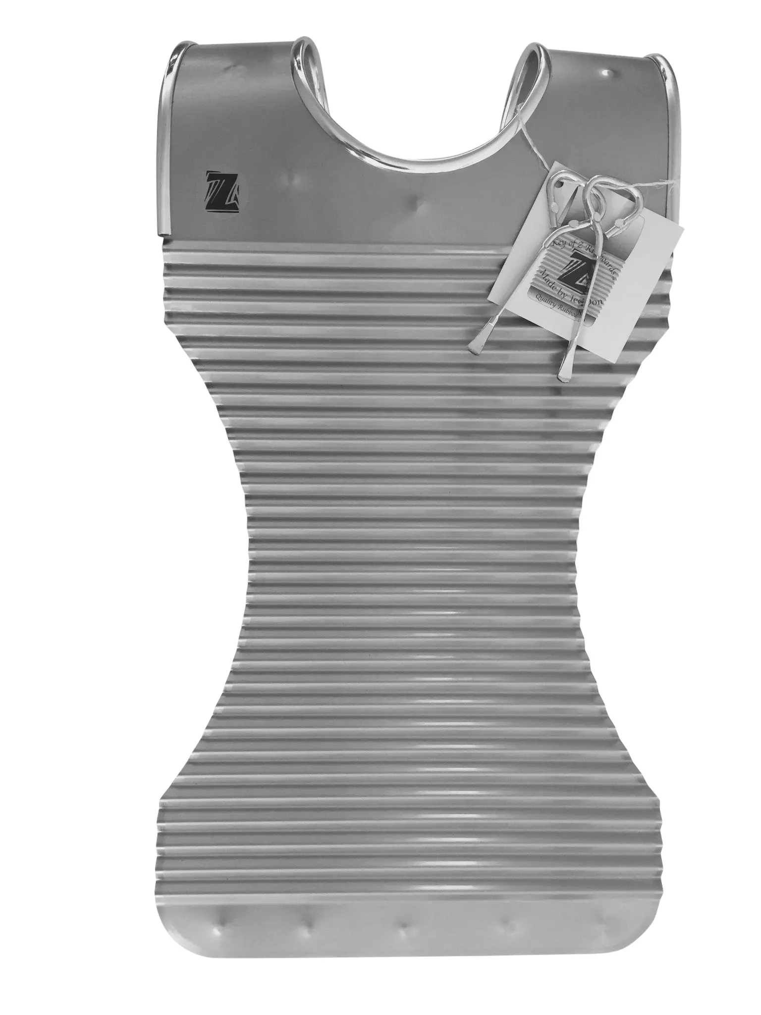 Women's Handcrafted Traditional Stainless Steel Pro-Custom Zydeco Washboard Rubboard - Premium-Grade Materials, Authentic Tone, Superior Projection Capabilities, Percussion Instrument for Musical Hobbies, Key Of Z Rubboards
