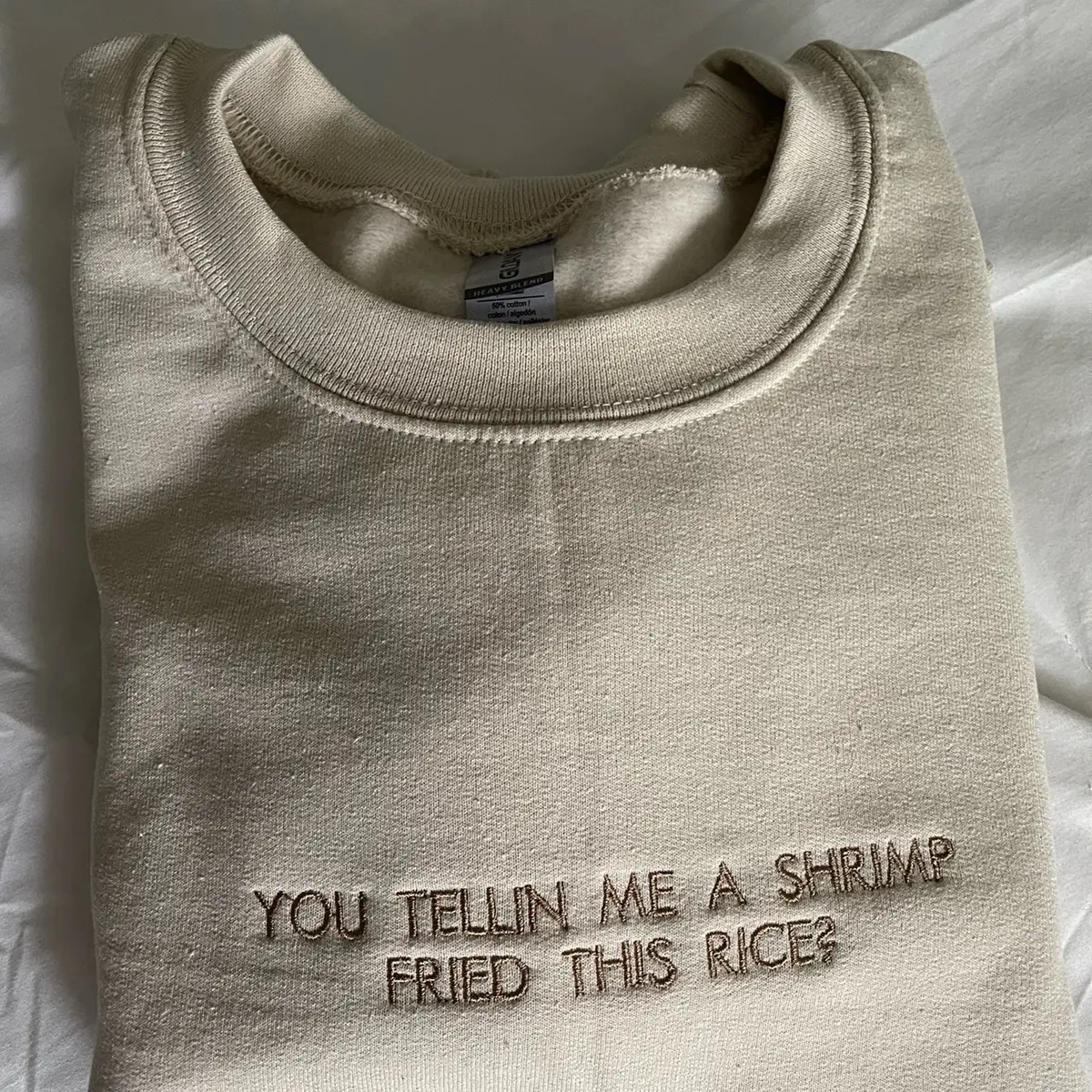 Embroidered Shrimp Fried This Rice Sweatshirt Embroidered Shrimp Fried This Rice Sweatshirt