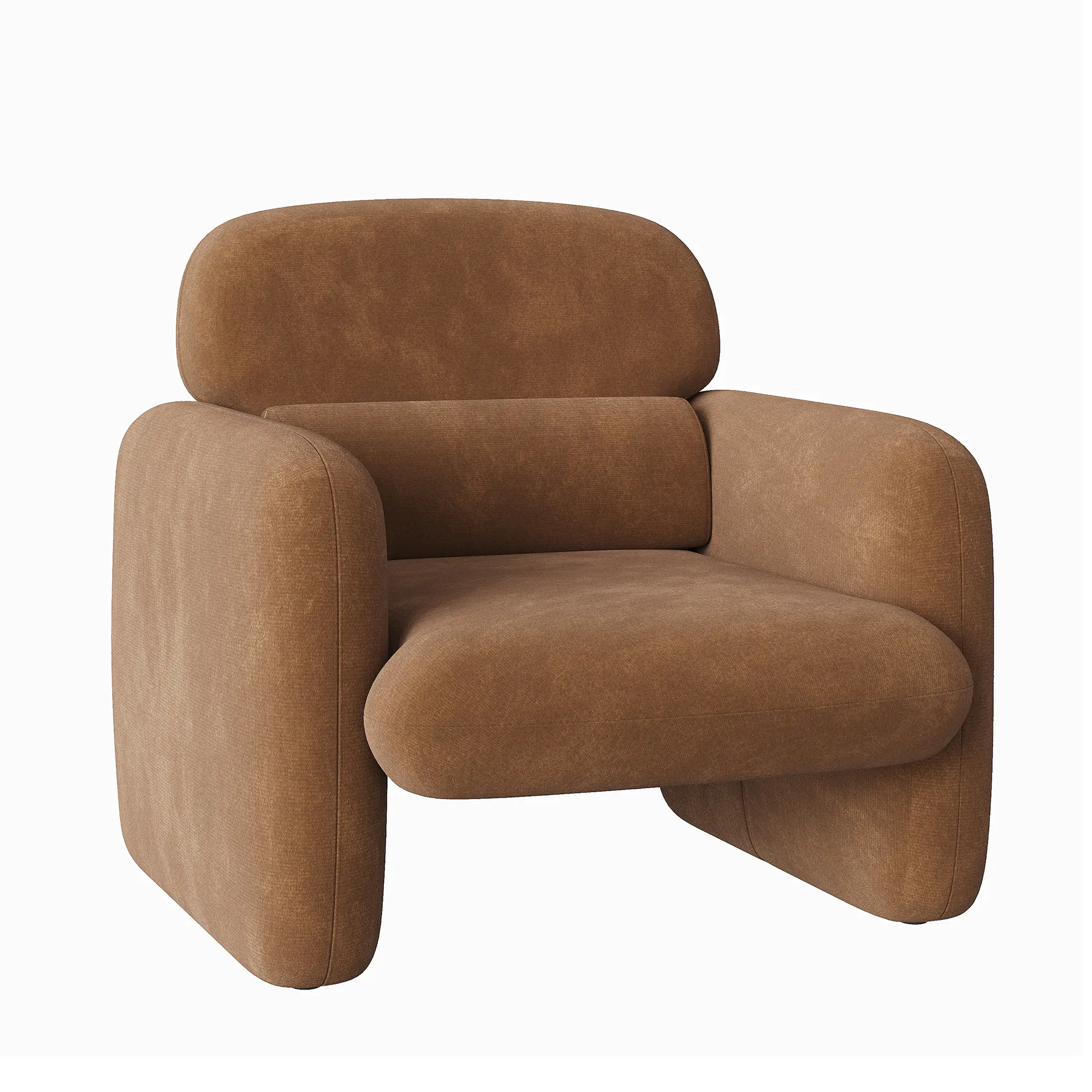 Garvee Modern Upholstered Accent Chair – Sturdy Wood Frame, Soft Padded Armchair for Living Room, Bedroom, or Apartment Corner – Space-Saving Leisure Chair