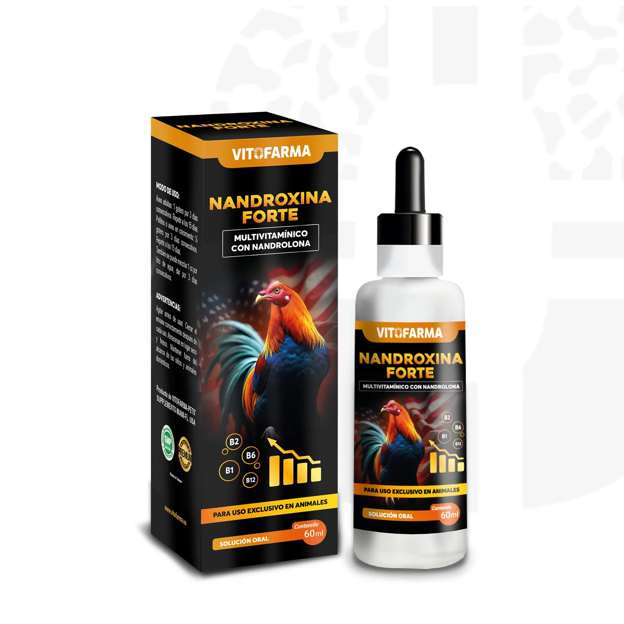 Nandroxinaa  Forte Liquid Formula for Roosters & Poultry, Oral Solution, 60ml Bottle