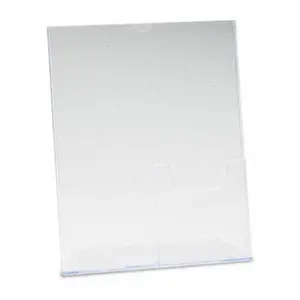 Deflect-O  Superior Image Plastic Sign Holder with Literature Display Rack Clear