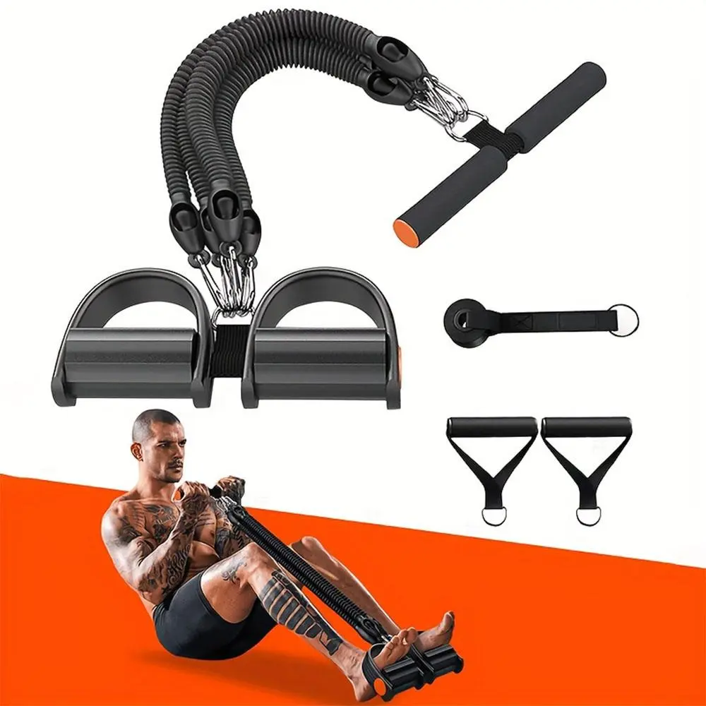 Resistance Band Set, Workout Bands with Handles, 1 Set Multifunctional Tension Rope with Handle & Pedal, Pedal Puller, Home Fitness Equipment for Abdominal Training, Gym Accessories, Home Pilates Equipment