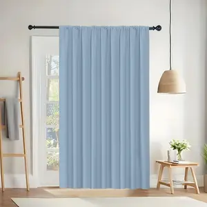 1 Piece 100gsm Full Light Blocking Curtain, Lightweight Polyester Fabric, Back Lined, Washable Bedroom Living Room Curtains