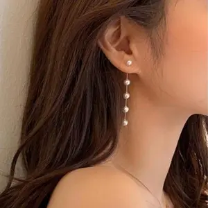 natural freshwater pearls Front and Back Drop Earrings，Minimalist Simple Unique Earrings for galentine‘s party valentine’s day gift，fashion zirconia earrings，anniversary holiday jewelry，gift for women