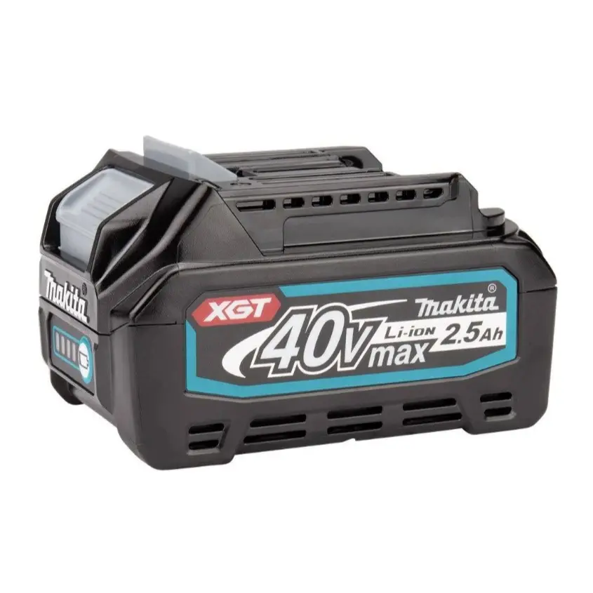 Makita XGT 40V Max 2.5Ah Lithium-Ion Cordless Tool Battery Pack BL4025, Impact-Resistant for Heavy Load Use in Harsh Environments, Cordless Tool Batteries
