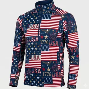 [NEW ARRIVED] Patriotic 1776 Edition Heavyweight Camo Half Zip - Performance Outdoor Wear