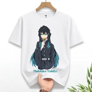Muichiro Tokito Eating Snack Tee – Demon Slayer-Inspired Softboy Energy on Minimal Cream Shirt for True Fans