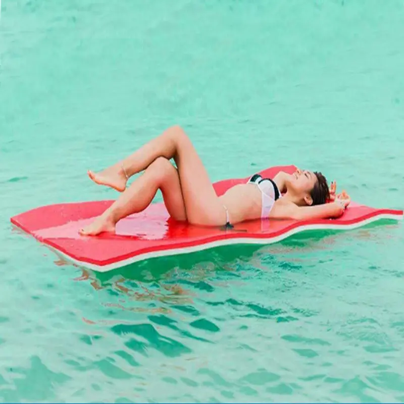 XPE Floating Mat - 6'x4' Extra Thick Non-Slip Pool Float for Adults & Kids - No Inflation Needed, Heavy Duty Swim Platform for Lake, Beach & Pool (Blue/Green)