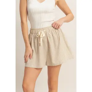 Offline Striped Shorts - Taupe
