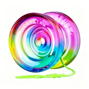 K2 Responsive Yoyo for Kids 8-12, Professional Yo yo for Beginners, Plastic Dual Function Yo-Yo with 12 Yoyo Strings, Yo-yos Case Bag + Yoyos Accessory Kit (Blue Pink Yellow Gradient)