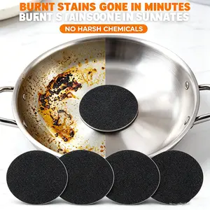 Father's Day Special Offer Stainless Steel Sponge Suitable for Stainless Steel Surfaces Zero Chemicals Emery Sponges Long-Lasting for Heavy Duty Burnt-On Stain Removal (4-Pack)