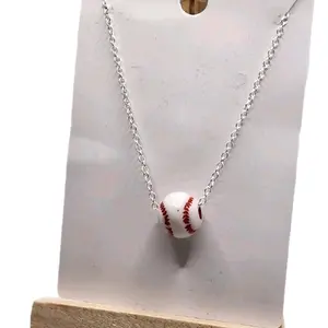 Baseball Necklace for Women - 18-Inch Chain with Charming Pendant - Perfect Accessory for Baseball Enthusiasts - High-Quality Materials