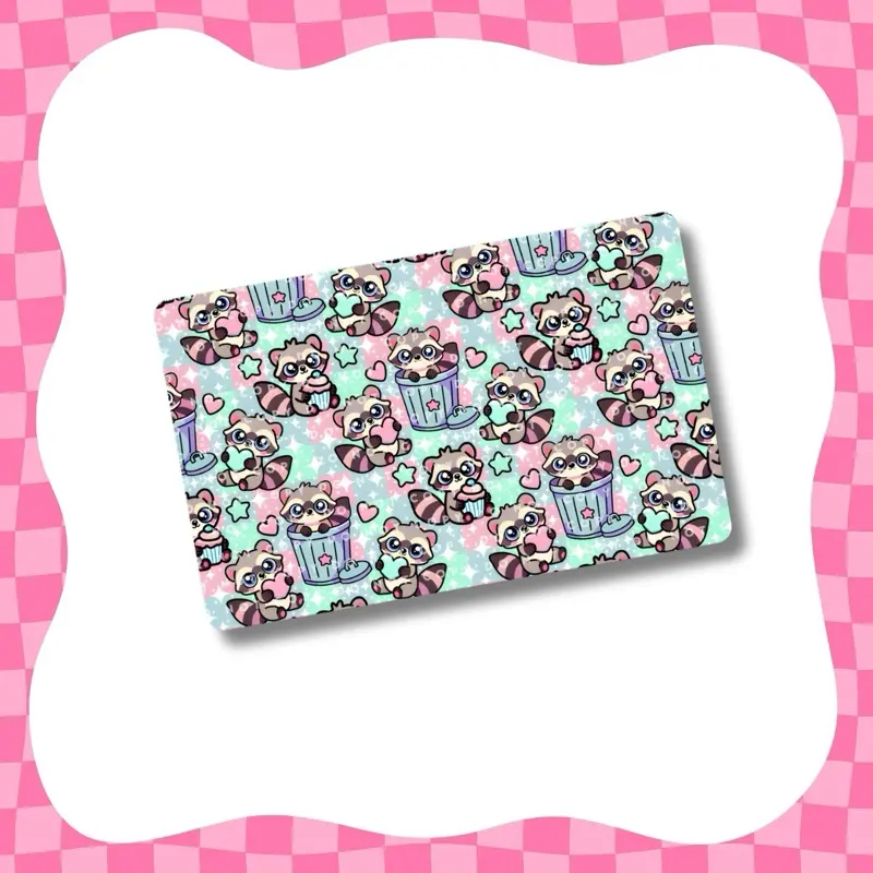 Trash Racoon Card Skin - Super Cute & Durable Vinyl Sticker for Personalizing Your Credit Card Graphic Decal