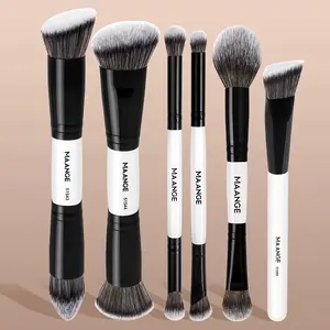 MAANGE Makeup Brushes 6Pcs Professional Synthetic Makeup Brush Set Foundation Concealer Kabuki Face Travel Makeup Brushes set