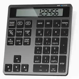 Rechargeable  Number Pad for Laptop, Dual  Number Keypad with Calculator Display, 34-Key Numeric Keypad for Windows, , PC, Tablet