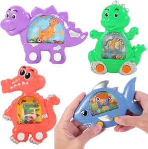 4‑Pack Dinosaur Water Ring Toss Game – Handheld Travel Water Ring Toss Toy for Kids & Adults | Christmas Stocking Stuffer & Party Favor