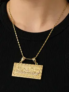 Copper Jesus Last Supper Pendant Necklace for Men & Women, Perfect Gift for Christmas/halloween/mother's Day/valentine's Day, Daily Wear Prayer Jewelry