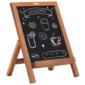 TikTokShopBlackFridayVEVOR Tabletop Chalkboard Sign, Message Signs with Chalks, Freestanding Framed Memo Board, Vintage Wooden Magnetic Chalk Board, Rustic Brown Chalk Boards, 10"x14", For Kitchen, Home Decor, and Wedding