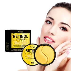 60 Sheets Collagen & Retinol Eye Masks, Strong Hydration, Soften & Tighten Skin, Radiant Glow, Eyelid Care, Eye Patches, Eye Brightener