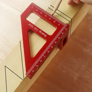 Woodworking Marking Ruler, Metric Scale, Triangular Shape for Precise Measurement, Edge Scale Range 0-64mm, Ideal for Woodworking, Measuring Tool