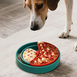 Dog Dishes to Slowdown Eating Anti-Choking 360° Rotating Feeder for Stress Reduction Healthy Eat Puppy Pet Safety Home