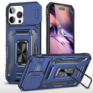 For iPhone 16 Pro Max / 16 Pro / 16 Plus Rome Tech Armor Case – MagSafe Hard Hybrid Military Grade 360° Protection Shockproof Cover with Magnetic Ring Kickstand & Belt Clip