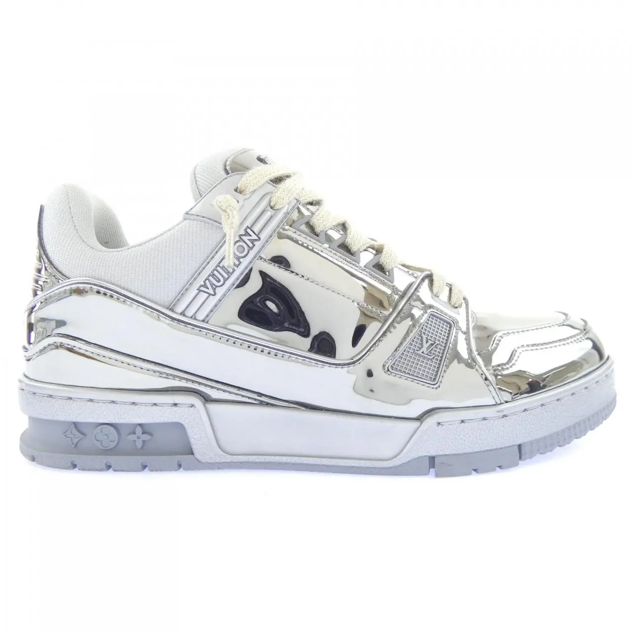 Pre-owned Louis Vuitton Rubber Small Leather Goods LV Trainer Sneakers