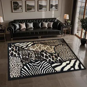 Animal Pattern Floor Mat, Non-slip Soft Floor Carpet, Decorative Area Rug, Universal Large Rug for Home Living Room Bedroom Hotel Dormitory, Animal Print Rug
