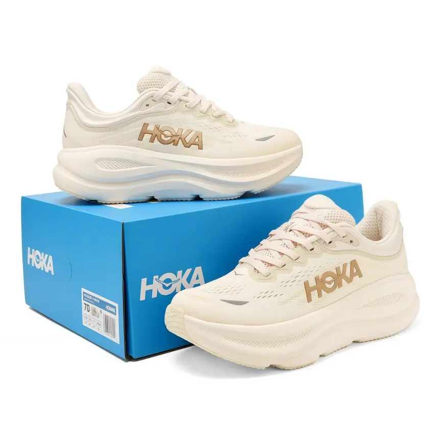 High Cushion Jogging Sneakers, Cream Mesh Upper, Plush Thick Midsole, Lightweight Flexible Sole, Everyday Unisex Sports Shoes