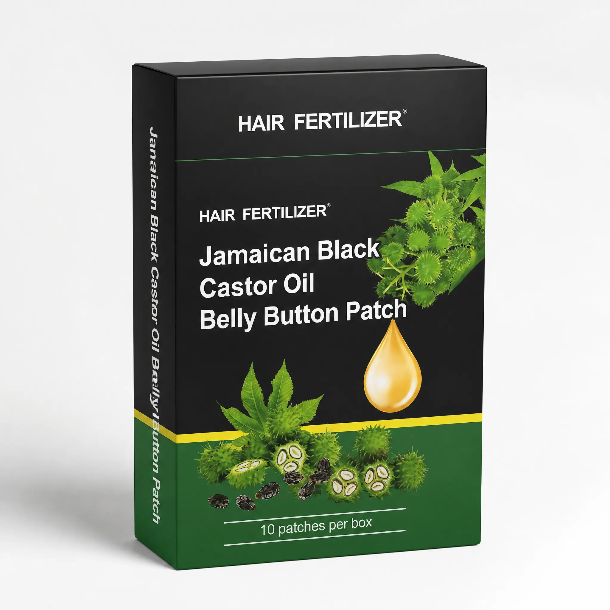 Jamaican Black Castor Oil Belly Button Patches – 30 Patches for Sleep & Digestive Comfort Skin Repair Cosmetic Body Care