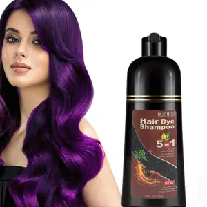 Hair Dye Shampoo,Hair Care, Natural Hair Color Shampoo for Gray and White Coverage, Suitable for Women & Men 500ml (Purple) Darkening Haircare