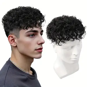 Fashionable New Men's wigs are lightweight, breathable, easy to wear, made of real hair, and suitfor all ages.