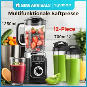 Ganiza professional smoothie blender 1100W motor 25000 rpm suitable for frozen fruits and ice 14-in-1 multi-functional countertop blender dishwasher safe food processor similar to Nutribullet and Vitamix juicers Juicer Machine